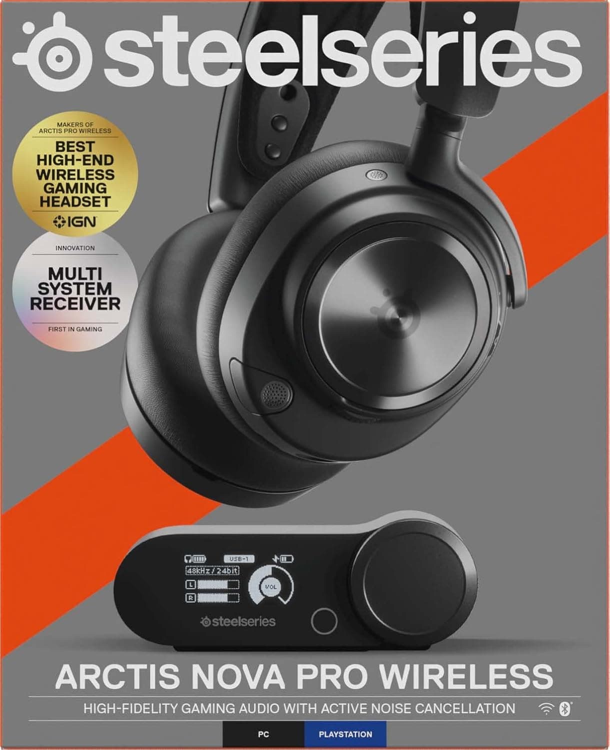 SteelSeries Arctis Nova Pro Wireless Multi System Gaming Headset, Black