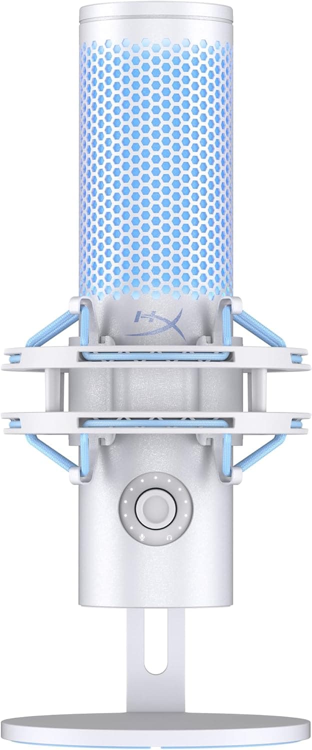 HyperX QuadCast 2 Stand-Alone Microphone Streamer/Content Creator/Gamers/Supports PC, PS4, PS5, White