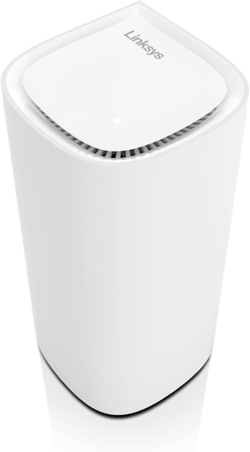 Linksys Velop Pro WiFi 6E Tri-Band Mesh System MX6201-KE - Cognitive Mesh Router with 6 Ghz Band Access & 5.4 Gbps True Gigabit Speed - Whole-Home Coverage up to 3,000 sq. ft. & 200 Devices - 1 Pack