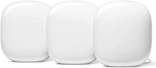 Google Nest WiFi Pro 6E Router GA03690-US 3 Pack, Tri-Band Mesh WiFi 6E System for Whole Home Coverage, High-Speed Wireless Router, Smart Home Network Solution UAE