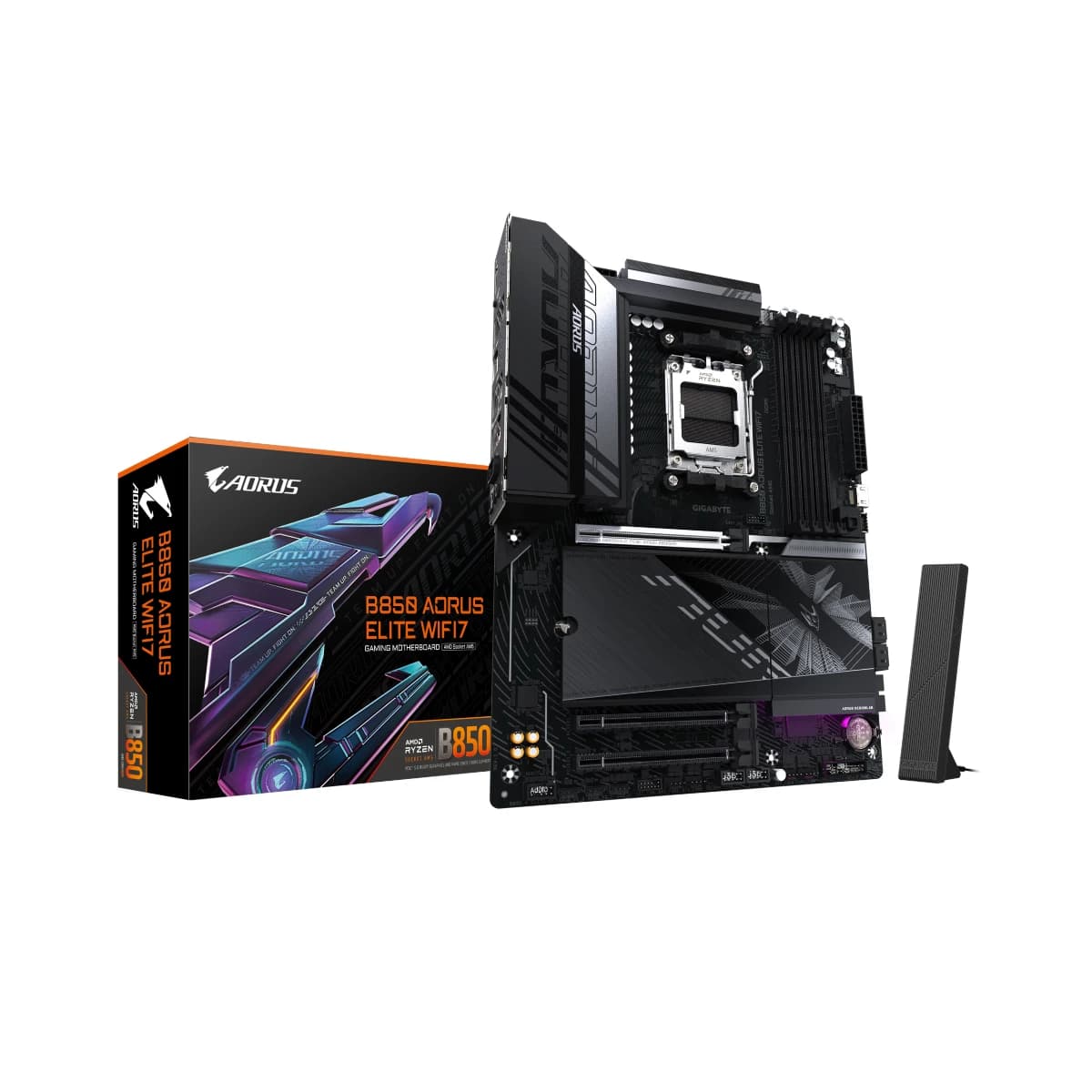 Gigabyte B850 AORUS ELITE WIFI7 AM5 ATX Gaming Motherboard – Black - B850-A-ELITE-WF7